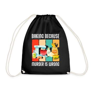 Baker - Drawstring Bag - black - Front