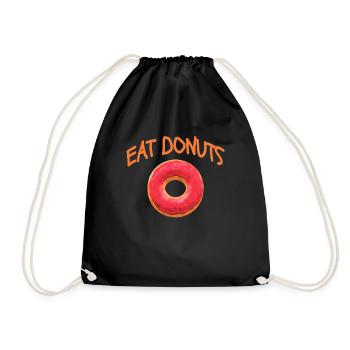 eat donuts - Turnbeutel - Schwarz - Vorne