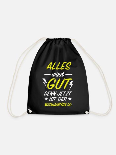 Notfallsanitäter Alles Wird Gut Rettungsdienst - Turnbeutel - Schwarz