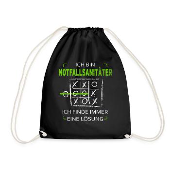 Ich bin Notfallsanitäter - Turnbeutel - Schwarz - Vorne