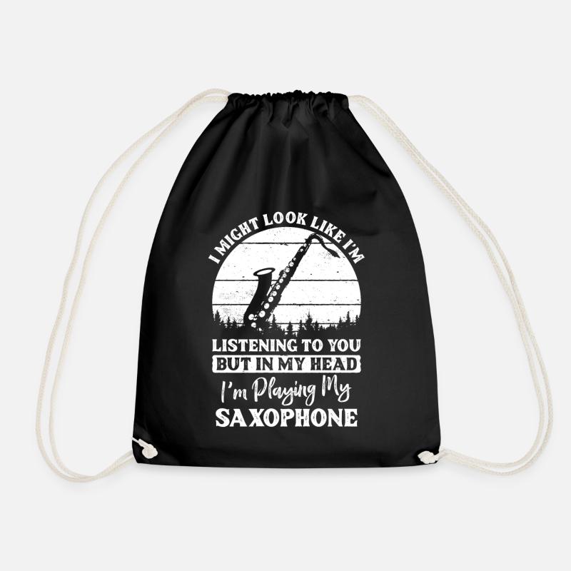 Saxofon - Turnbeutel - Schwarz