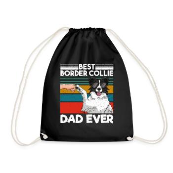 Meilleur Collie Papa Jamais Meilleur Chien Papa Fête des Pères - Sac de sport léger - noir - Devant