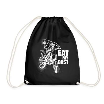 Eat My Dust Motocross Enduro Biker - Turnbeutel - Schwarz - Vorne