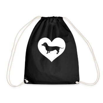 Teckel Dackel - Sac de sport léger - noir - Devant
