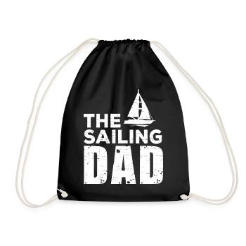 The Sailing Dad Sailor Dad Boating Sailing - Drawstring Bag - black - Front