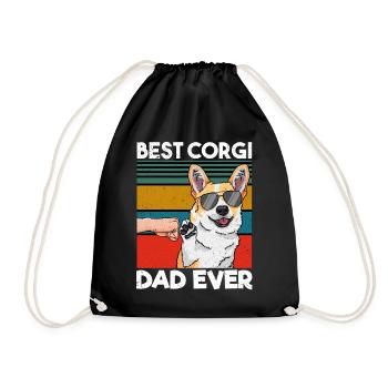 Meilleur corgi papa de tous les temps Meilleur chien Papa Fête des pères - Sac de sport léger - noir - Devant