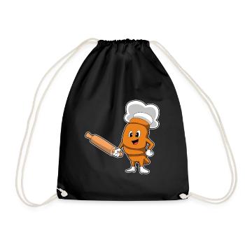 Rouleau à pâtisserie de pain - Sac de sport léger - noir - Devant