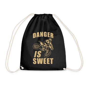Motocross - Drawstring Bag - black - Front