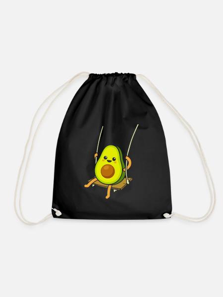 Avocado auf einer Schaukel - Turnbeutel - Schwarz