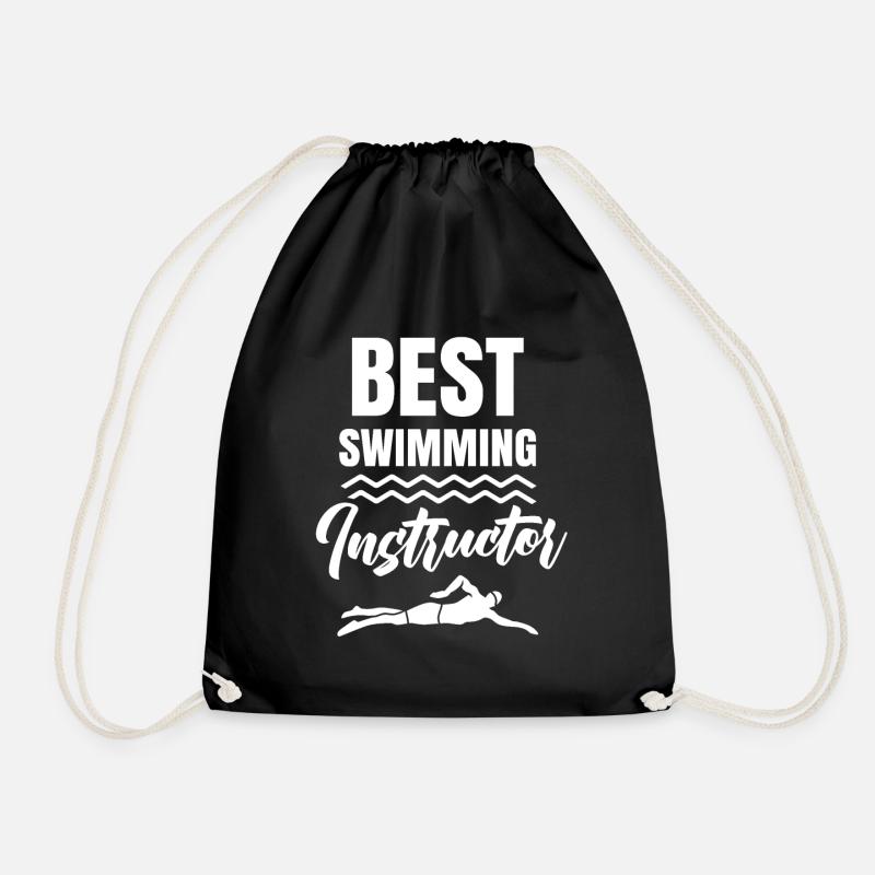 Bester Schwimmlehrer Schwimmkurs Schwimmtrainer - Turnbeutel - Schwarz