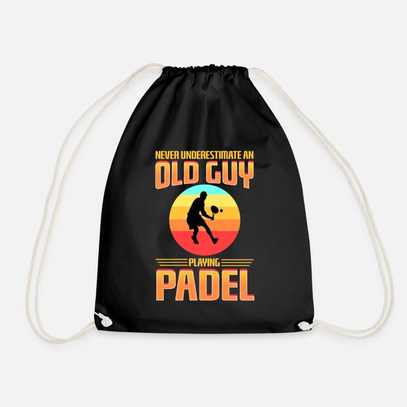 Unterschätze Niemals Einen Alten Mann, Der Padel - Turnbeutel - Schwarz