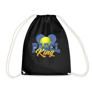 Padel King for Padel Tennis Players - Drawstring Bag - black - Front