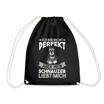 Hund Schnauzer Züchter Schnauzer - Turnbeutel - Schwarz - Vorne