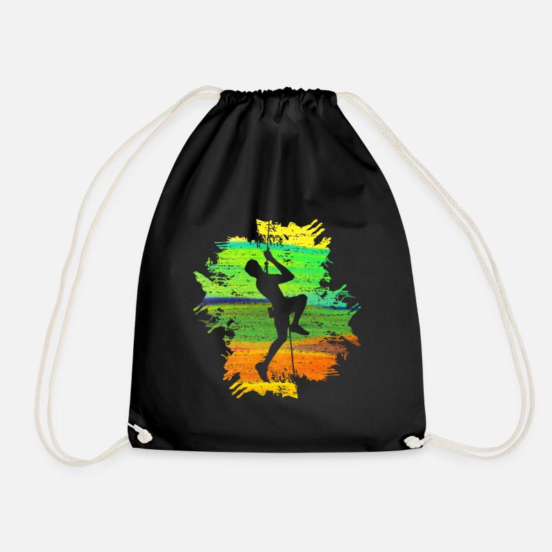 Climb Strong Men's Gift - Drawstring Bag - black