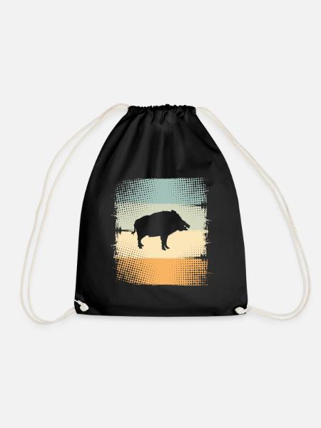 Wildschwein - Turnbeutel - Schwarz