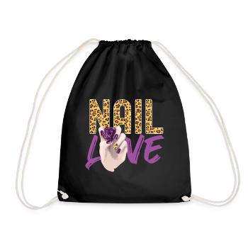 Nail Tech Devis Travail Ongle Uniforme - Sac de sport léger - noir - Devant