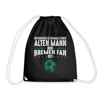 Bremen Fan Fußballfan Fanclub Männer Geschenk - Turnbeutel - Schwarz - Vorne