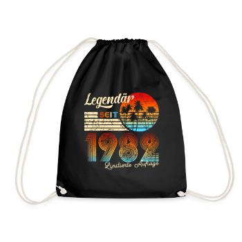 39. Geburtstag Legendär Seit 1982 - Turnbeutel - Schwarz - Vorne