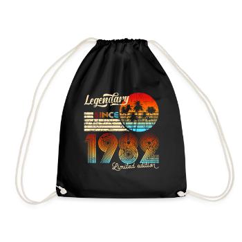 39th Birthday Gift Vintage Legendary Since 1982 - Turnbeutel - Schwarz - Vorne