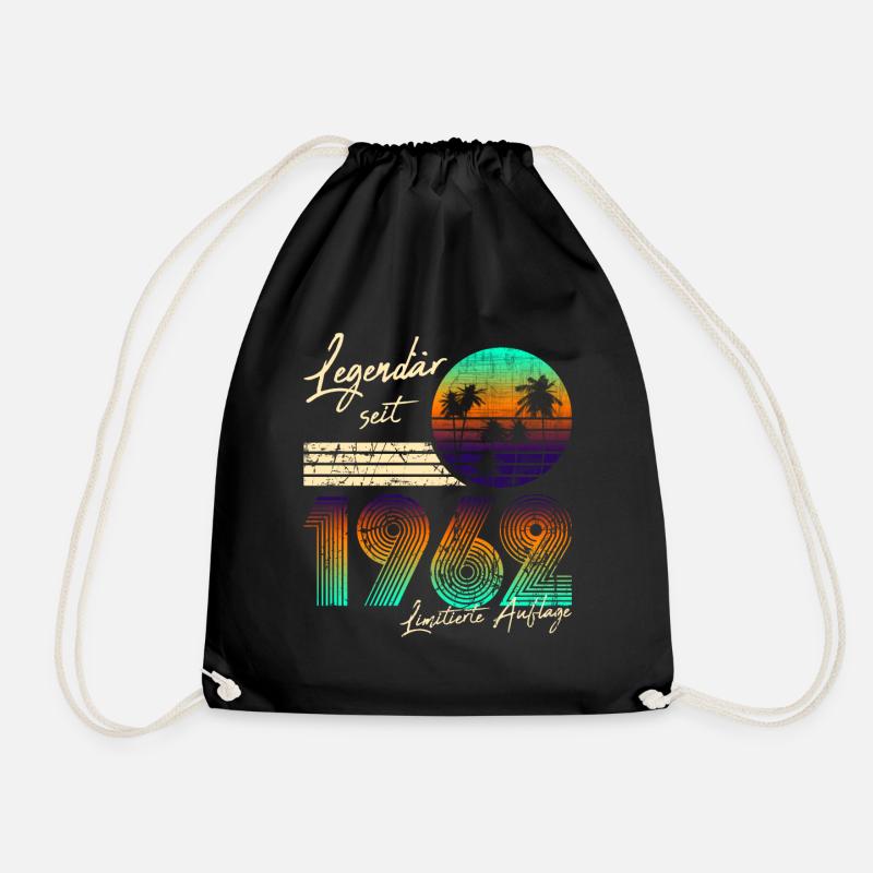 59. Geburtstag Vintage Geschenk Legendär Seit 1962 - Turnbeutel - Schwarz