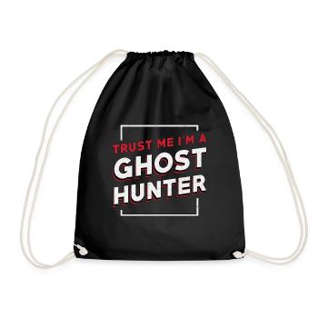 Ghost Hunter Ghost Ghost Hunt Paranormal Gift - Drawstring Bag - black - Front