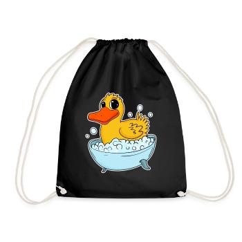 Canard en caoutchouc qui lave les enfants tout-petit - Sac de sport léger - noir - Devant