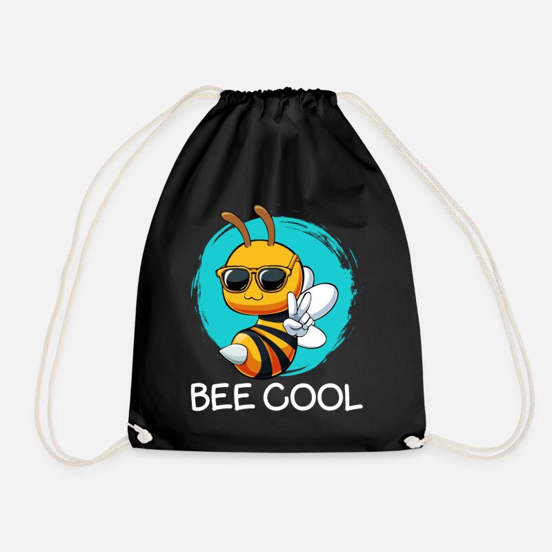 Bee Cool Lustige Bienen-Wortspiele - Turnbeutel - Schwarz