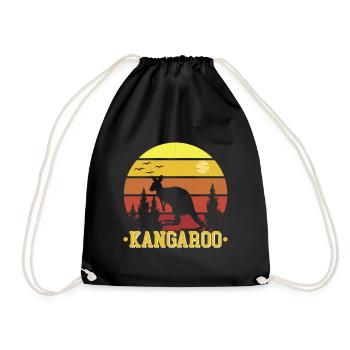Kangaroo Kangaroos Kangaroo Baby Kangaroo Sayings - Drawstring Bag - black - Front