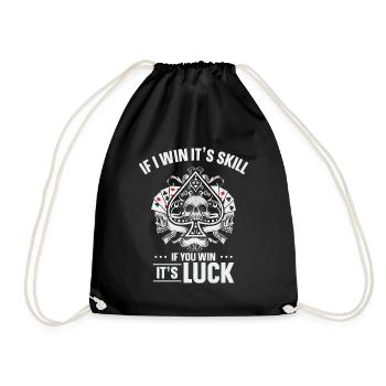Poker Pokerface Pokertunier All In - Turnbeutel - Schwarz - Vorne