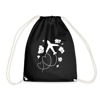 Avion - Sac de sport léger - noir - Devant