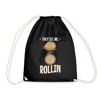 They see me rollin - Drawstring Bag - black - Front