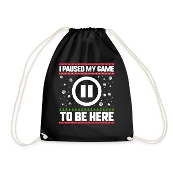 Chemise de joueur drôle, j’ai mis mon jeu en pause pour être ici, - Sac de sport léger - noir - Devant