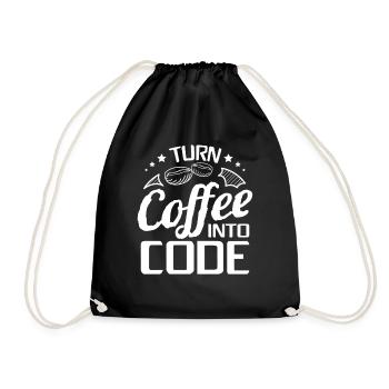 I Turn Coffee Into Code - Programmer Software - Turnbeutel - Schwarz - Vorne