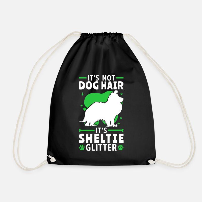 Das ist Sheltie Glitzer Shetland Sheepdog - Turnbeutel - Schwarz