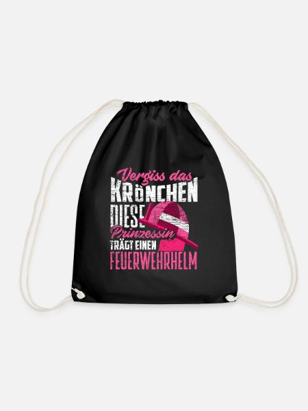 Frauen Feuerwehrfrau Feuerwehr - Turnbeutel - Schwarz