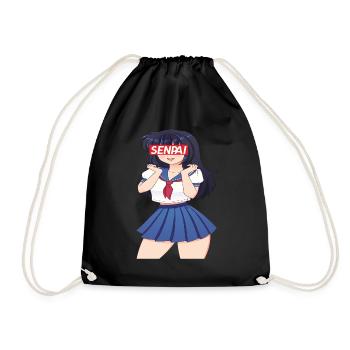 Anime Anime Merch Anime Anime Outfit Anime Characters - Drawstring Bag - black - Front