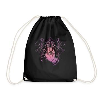 Hand Tarot heilige Geometrie - Turnbeutel - Schwarz - Vorne