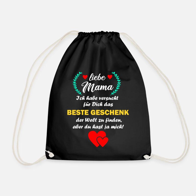 Mama lustig witzig Mutter Geburtstag Geschenk - Turnbeutel - Schwarz