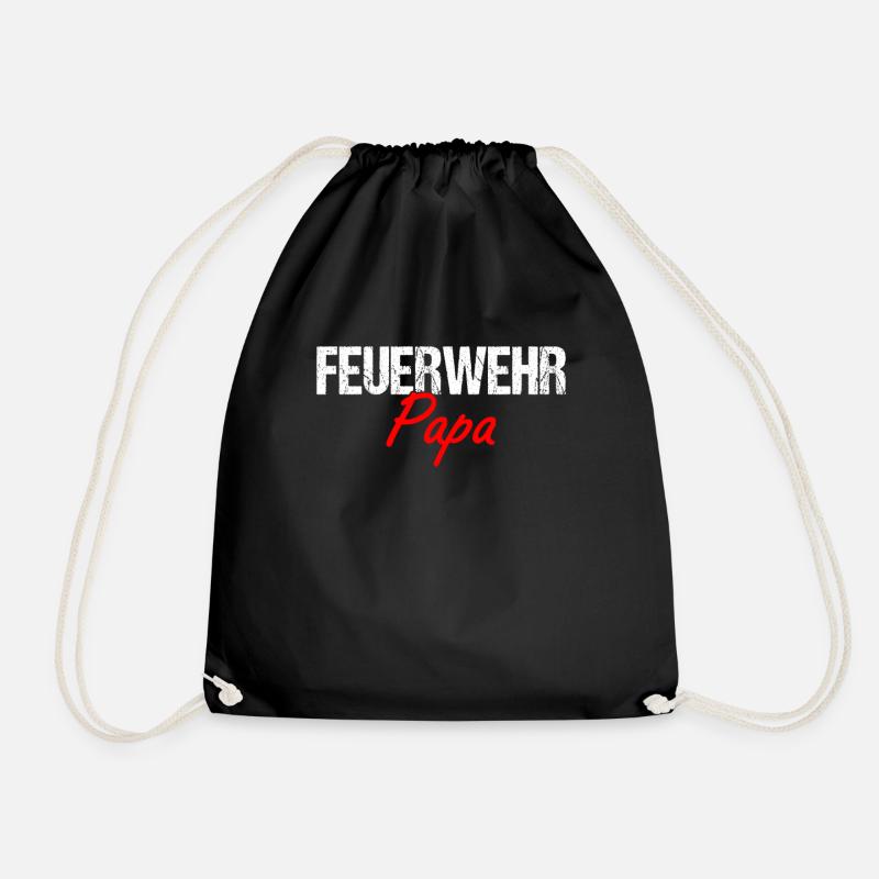 Feuerwehr Papa - Turnbeutel - Schwarz