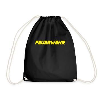 Feuerwehr - Turnbeutel - Schwarz - Vorne