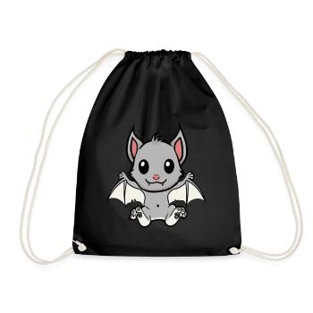Halloween Blutsauger Fledermaus Horror Kind Baby - Turnbeutel - Schwarz - Vorne