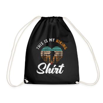 Hiking Hiking Shirt - Drawstring Bag - black - Front