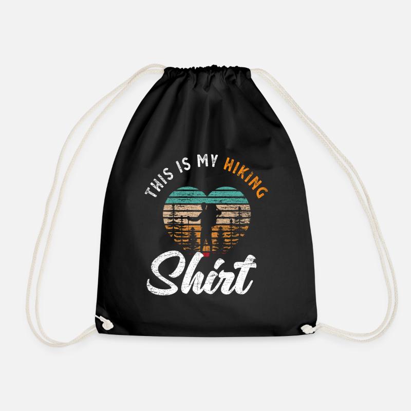 Wandern Wander Shirt - Turnbeutel - Schwarz
