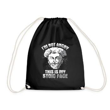 Stoic philosopher Marcus Aurelius Stoic - Drawstring Bag - black - Front