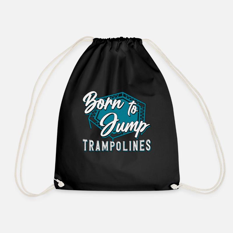 Trampolinspringer Trampolin Trampoline Geschenk - Turnbeutel - Schwarz