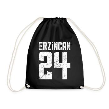 Erzincan 24 Türkei Turkiye Geschenk Urlaub TR Türk - Turnbeutel - Schwarz - Vorne