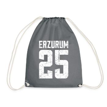 Erzurum 25 Turkey Turkiye Gift Holiday TR Turk - Drawstring Bag - grey - Front