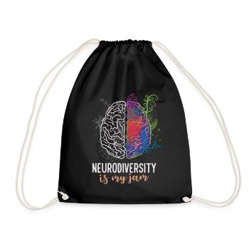 Neurodiversity Is My Jam Autism Awareness - Drawstring Bag - black - Front