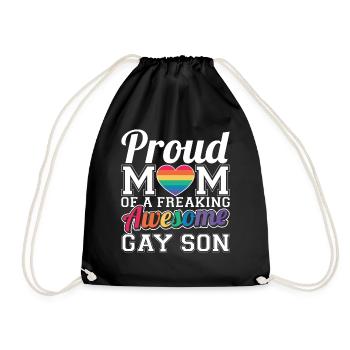 Fière maman d'un fils gay - Sac de sport léger - noir - Devant