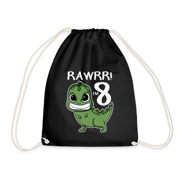 8ème anniversaire - 8 ans - J’ai 8 ans - Sac de sport léger - noir - Devant